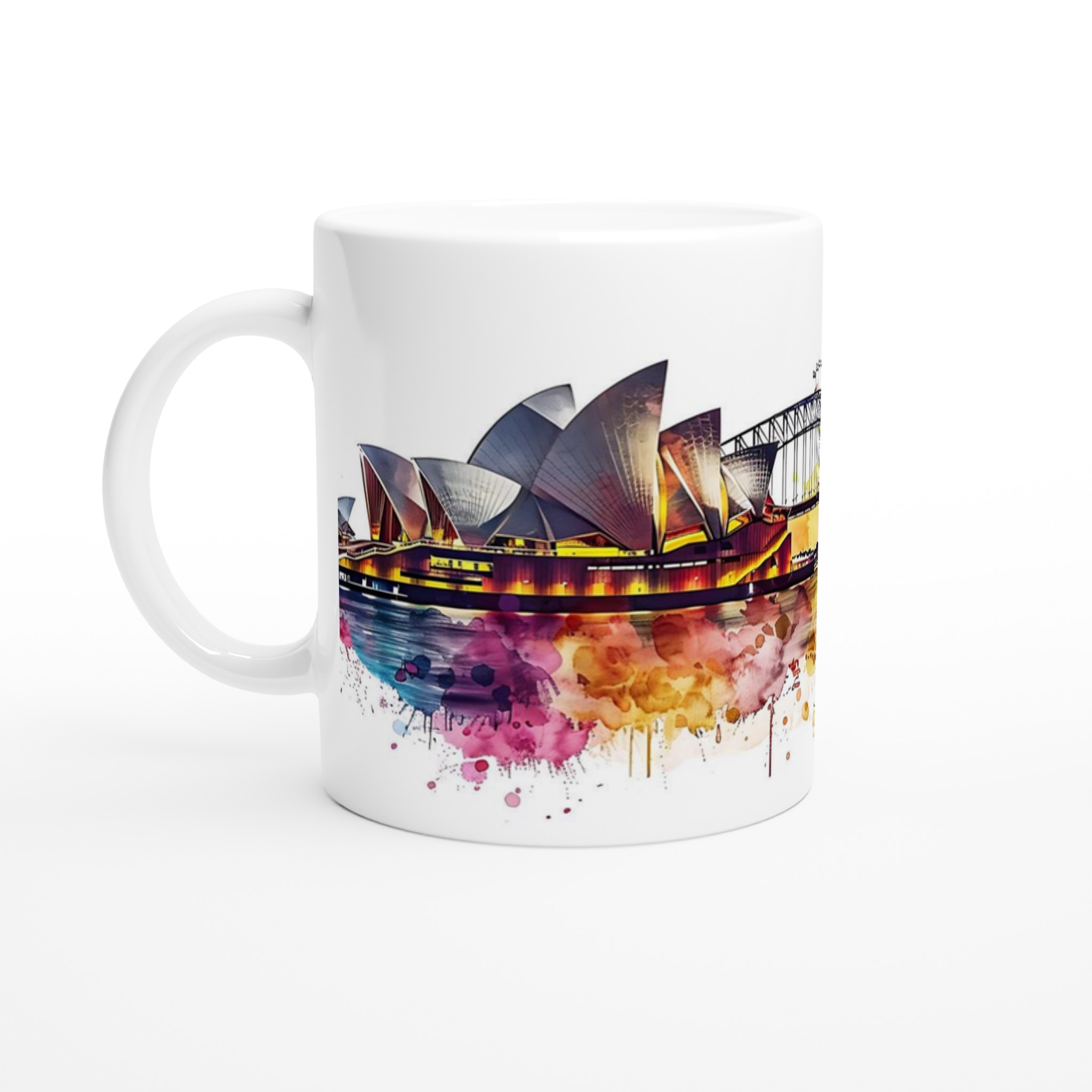 Sydney Skyline Vattenfärg Mugg – Konstnärlig Vit Keramisk Mugg 11Oz Alla Produkter Mugglagret.se 311Cee50-5598-4F71-B7Ef-95755C426Fb8