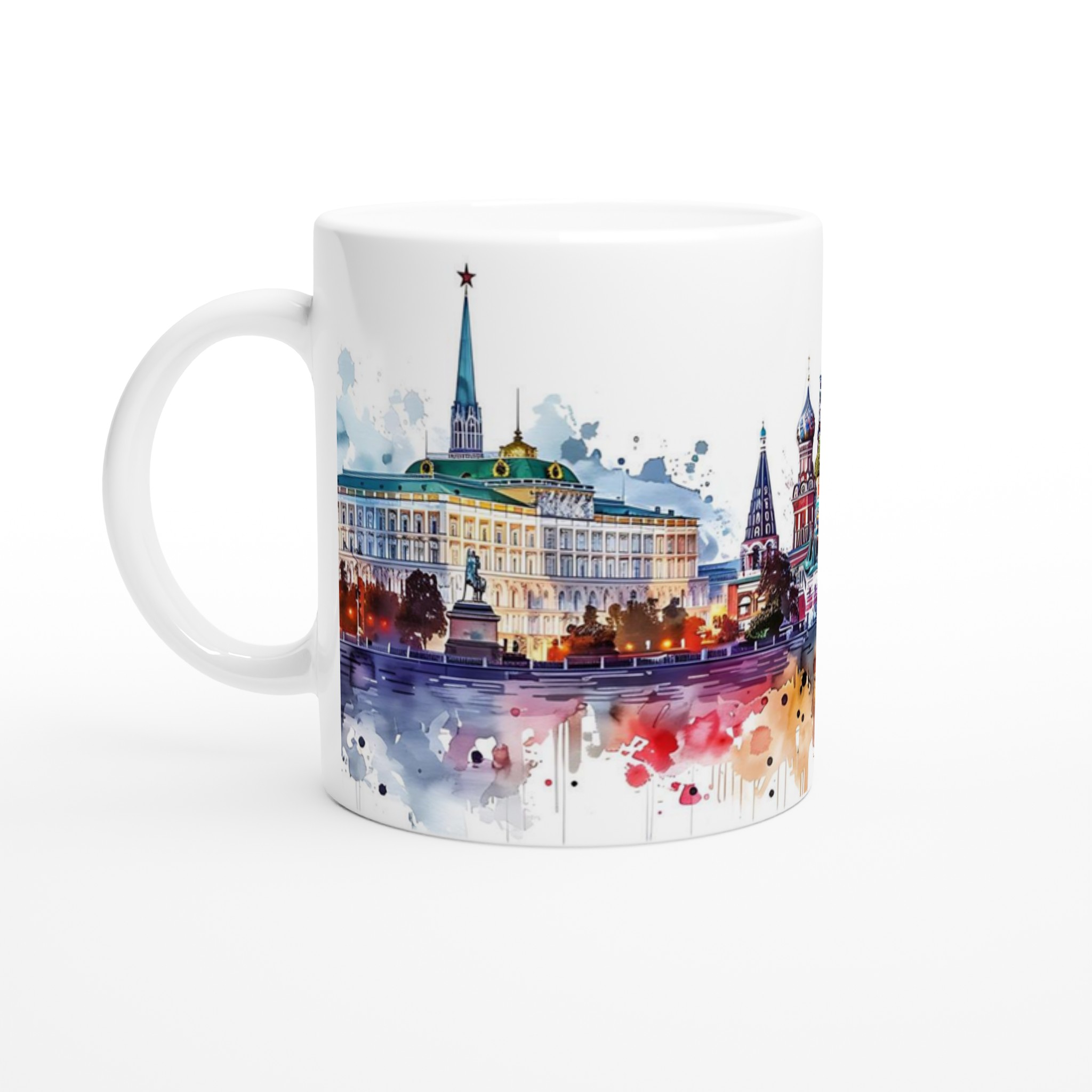 Moscow Skyline Vattenfärg Mugg – Konstnärlig Vit Keramikmugg I Ditt Val Av 7 Färger Alla Produkter Mugglagret.se 63F64564-9Ebb-47A0-800C-3F61301D005B