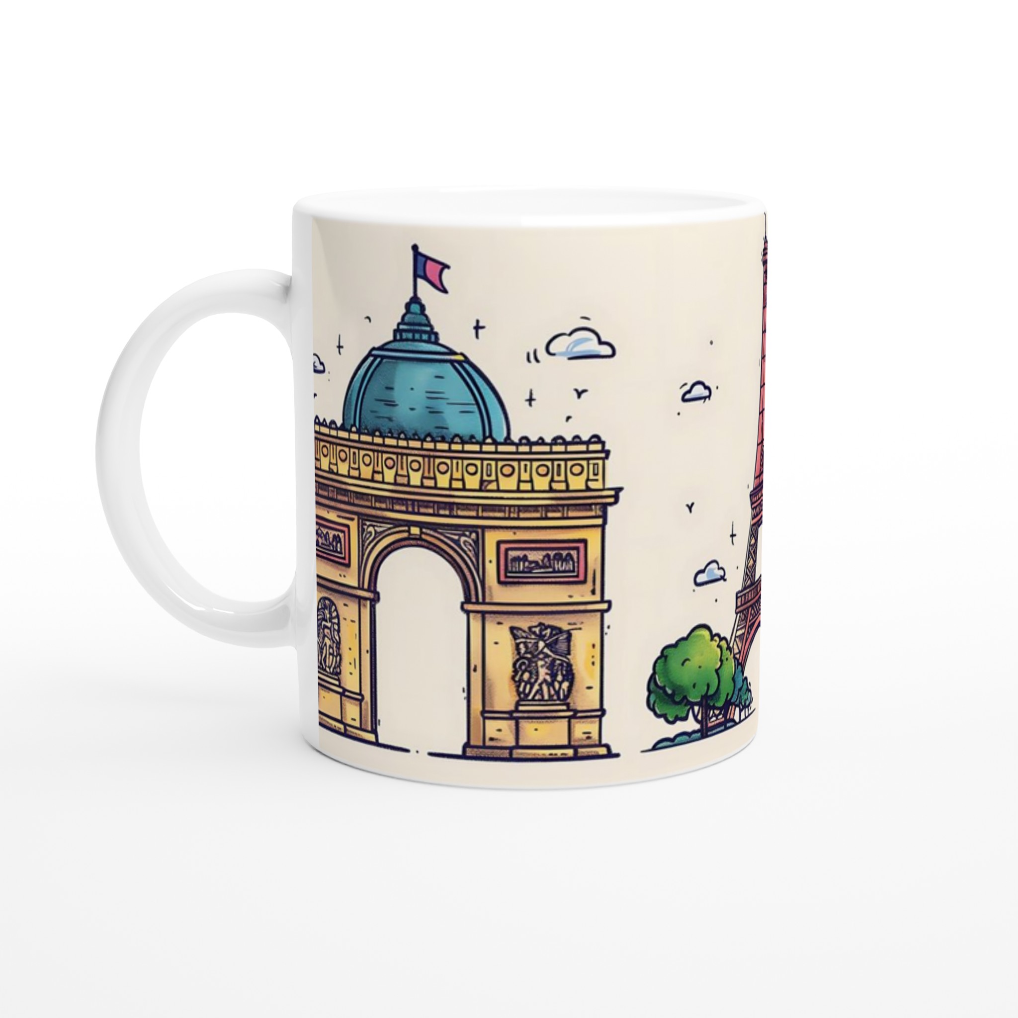 Paris Vibe Keramisk Mugg – Klassiska Monument I Lekfull Stil, Välj Bland 7 Färger! Alla Produkter Mugglagret.se D48986B6-F020-4292-9465-Da603D35326B